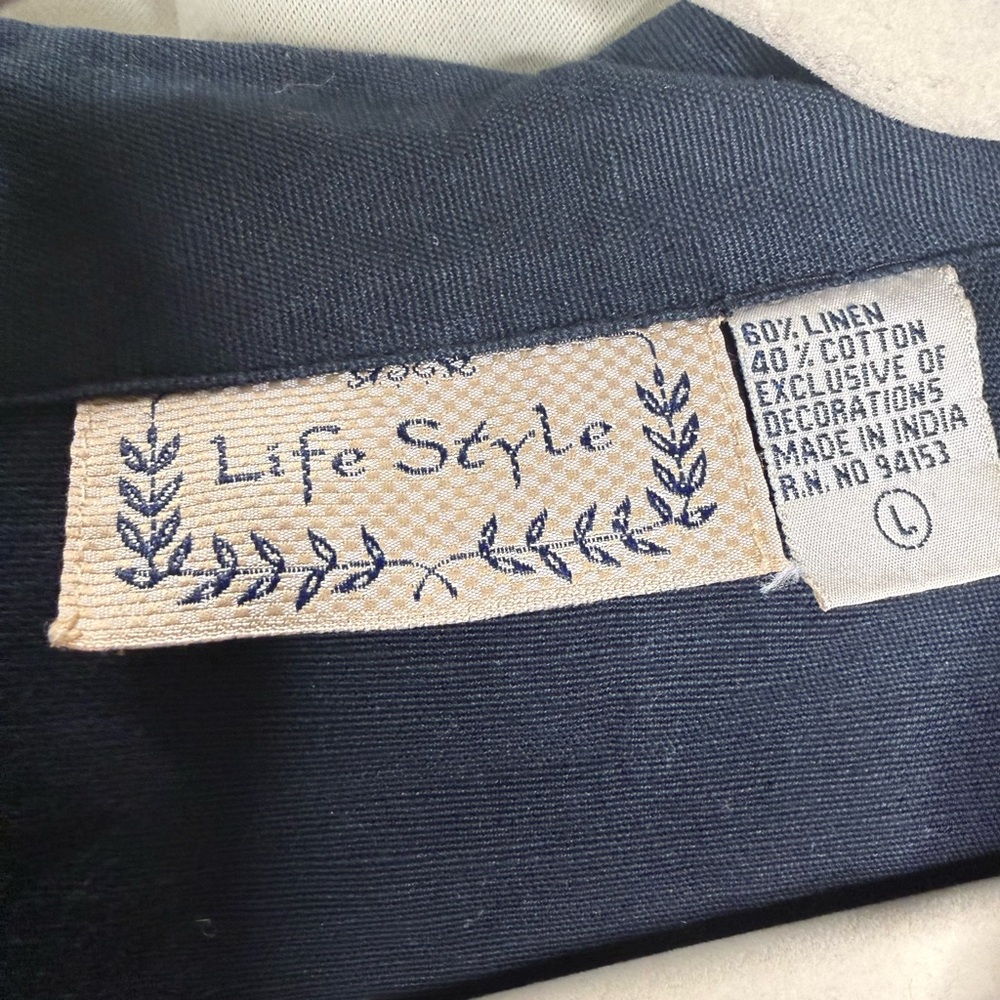 Women's Embroidered Patchwork Jacket - Black with… - image 3